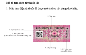 Electronic stamp for alcohol and tobacco with QR code for product traceability