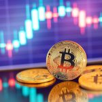 Bitcoin cryptocurrency coins on financial chart representing crypto market trends and digital asset investment